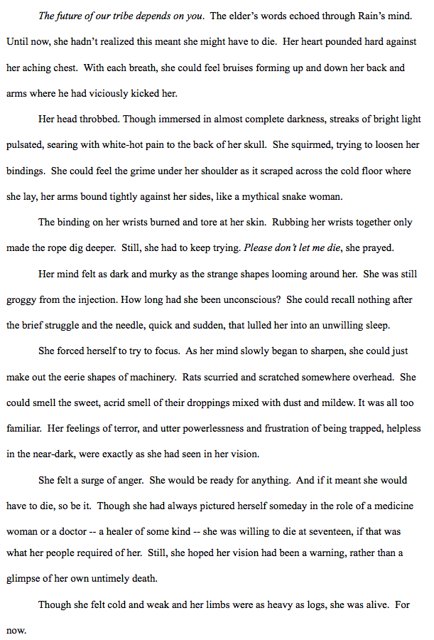 sample of line editing - before editing